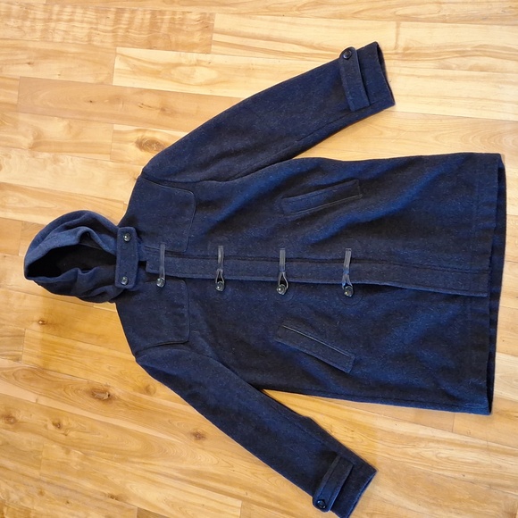Vince Mens Duffel Toggle Coat Size Large Alpaca Wool Designer Luxury - Picture 3 of 16
